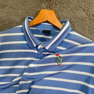 Polo Dunning Golf Para Hombres XL Malla Azul Blanco Rayas Monterey Peninsula Country Club - Imagen 1 de 21