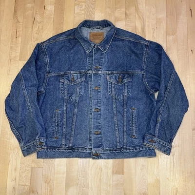 Винтажная джинсовая куртка дальнобойщика 90-х Levi's 70507 4890 тип 3 сделано в США размер XL - Изображение 1 из 4
