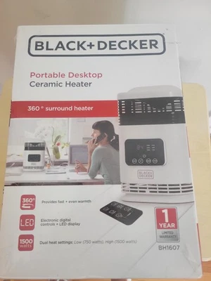 Black + Decker 1500W Electric Personal Ceramic Space Heater BHDC201 - Image 1 of 4