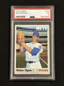 1970 Topps #712 Nolan Ryan PSA 5 Mets Hof - Imagen 1 de 2