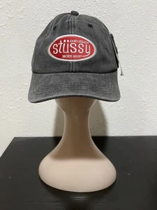 Stussy Our Legacy Workshop Strapback Hat Washed Black, Red Logo Adjustable Cap - Bild 1 von 5