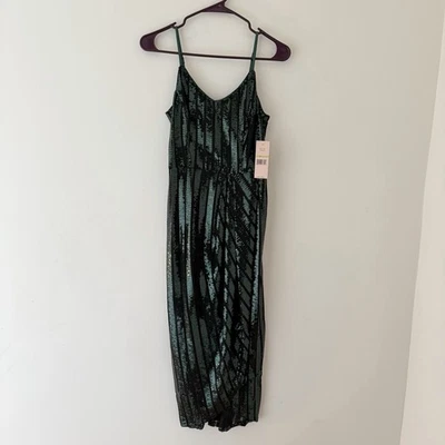 Vestido de Sirena Nanette Lepore Lentejuelas Esmeralda Noche Talla 4 Fiesta Noche Foto 1 de 4