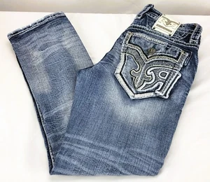 Jeans uomo Rock Revival Baxter dritto elasticizzato J212 ~ taglia W 30 L 30 - Foto 1 di 6