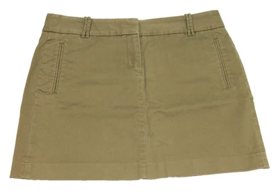 Женская юбка Chino J.Crew коричневый оливковый эластичной ярлык 10 измеренный размер 32 - Изображение 1 из 4