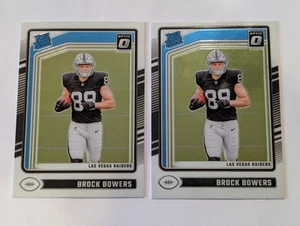 (2) 2024 Panini Donruss Optic Brock Bowers #215 Base Rated Rookie Rookie Card RC - Picture 1 of 2