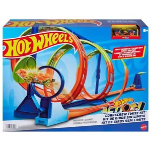 Mattel HMX41-Hot Wheels-Action-Rennbahn + Looping & Fahrzeug, Looping-Twister - Bild 1 von 2