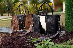 Tote bags Handbag  cowhide Genuine Leather Ladies Western Crossbody  Merbaa Bag