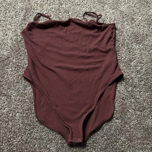 Old Navy Maroon Bodysuit Sleeveless Square Neck Tight Size XXL - Picture 1 of 3