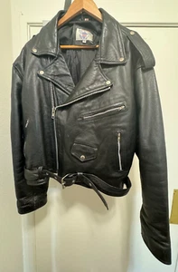 Mens Used Black Motorcycle Jacket - Picture 1 of 3