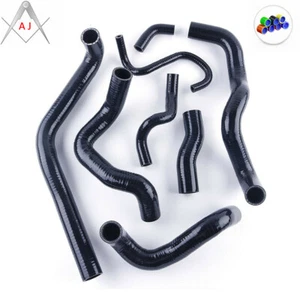 Black For Bmw Mini Cooper S R56 1.6 Turbo 2006-2013 Silicone Radiator Hose Kit - Picture 1 of 9