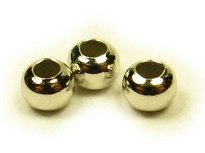 Argento sterling 925 - perle. Perle schiacciate. 2,5 mm. Platinato. 10 pezzi. - Foto 1 di 1