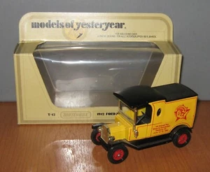 Streichholzschachtel Yesteryear Y12 Modell T Ford Van Streichholzschachtel USA 1. Kongress 1982 Code 3 - Bild 1 von 2