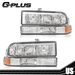 Fit For 98-04 Chevy Blazer S10 LED DRL Amber Corner Headlights GM2502172 - Picture 1 of 12