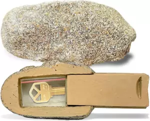 Hide-A-Spare-Key Fake Rock - Looks & Feels like Real Stone - Safe for Outdoor Ga - Picture 1 of 9
