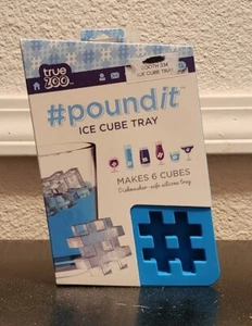 TrueZoo #Pound It Silicone Mold Ice Cube Tray, Makes 6 Cubes Novalty Ice - Picture 1 of 2