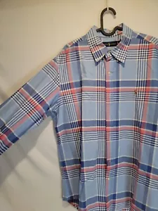 Ralph Lauren Blue & Red Plaid Long Sleeve Dress Shirt Men’s 16 or XL - Picture 1 of 11