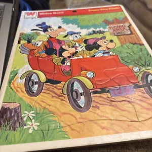 Mickey Mouse & friends Picnic Whitman vintage tray puzzles vintage used - Picture 1 of 5