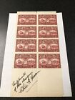 1939 National Philatelic Exhibition Sheet Of 8 Imperf. Signed By The Designer.