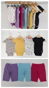 Gerber Baby Girl Onesies Pants Burp Cloth BASICS BUNDLE Size 0-3 Months - Picture 1 of 14
