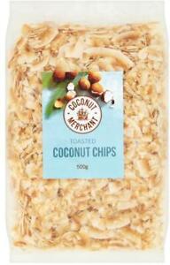 Coconut Merchant Coconut Chips Toasted 500g - 100% Natural