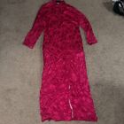 Vintage Asian Inspired Silk Floral Gumps jacguard silk Pink robe Gala Dress
