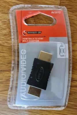 Connect-IT HDMI Male to HDMI Male Adaptor AV2012 - Image 1 of 4