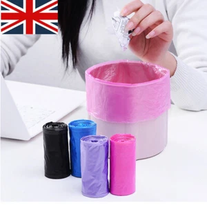 1-3 Roll Mini Disposable Plastic Small Garbage Bag Trash Bags Household Hot - Picture 1 of 14