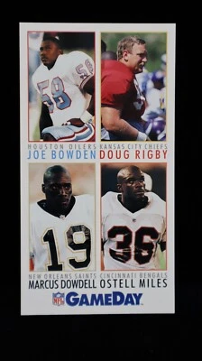 1992   Joe Bowden    Doug Rigby    Marcus Dowdell    Ostell Miles  GameDay  #155 - Image 1 of 2