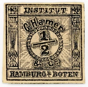 (I.B) Germany Local Post : Hamburg ½pf (Hamer) - Picture 1 of 1