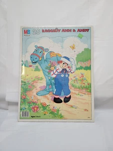 Vintage 1987 MB Raggedy Ann & Andy 25 Piece Jigsaw Puzzle - New Sealed - Picture 1 of 2
