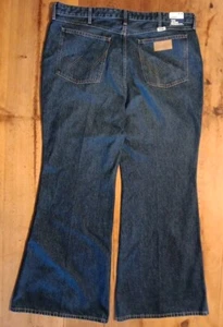 Jeans Wrangler donna 35/30 indaco vagabondo svasato denim bottoni fly cotone nuovo con etichette - Foto 1 di 9