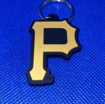 Pittsburgh Pirates MLB Soft Keychain Key Chain Souvenir | Black & Yellow - Image 1 of 4