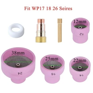 Kit de accesorios para lentes de gas estubby TIG Wel Ding antorcha para WP-17/18/26 - Imagen 1 de 12