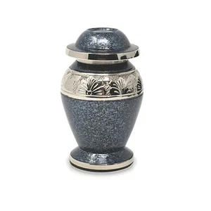 Mini Urn for Ashes Cremation Memorial Small Keepsake Token Ashes Urn Grey Silver - Picture 1 of 3