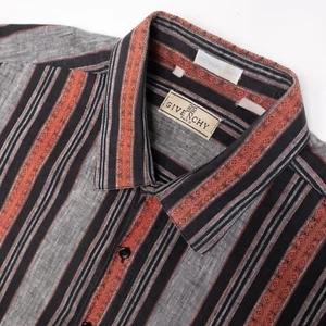Givenchy Paris Striped Linen Shirt Men's 2XL Short Sleeve Designer Vintage - Picture 1 of 9