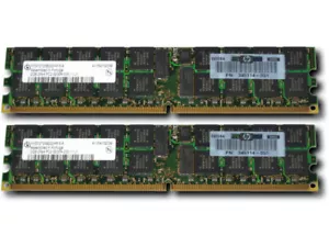 375004-B21 I GENUINE HP PC2-3200 DDR2-400 - 4GB (2 x 2GB) Memory - Picture 1 of 3
