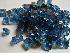 Feuerglas - Pazifikblau - Feuer Glas  Kaminglas Feuerkristall Feuerperle - Bild 1 von 5