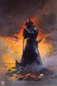 Death Dealer Three - di Frank Frazetta - Poster - 24" X 36" - Foto 1 di 12