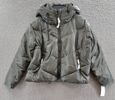 Chaqueta acolchada LOVE TOKEN Leo con cremallera frontal acolchada para mujer XS oliva mangas largas Foto 1 de 4