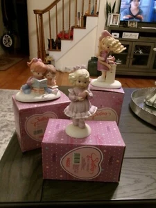 LOT 3 SISTERS & BEST FRIENDS FIGURINES ENESCO BLOW DRYER, HOMEWORK, HOLDINGHEART - Picture 1 of 8
