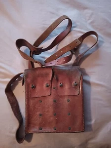 Vintage Military Magazine Bag Leather - Picture 1 of 11