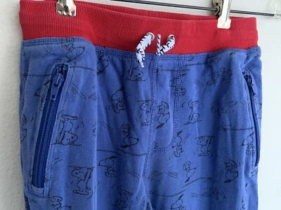 Kids US 10 140cm Hanna Andersson Snoopy Woodstock Blue Joggers Pants Peanuts - Image 1 of 4