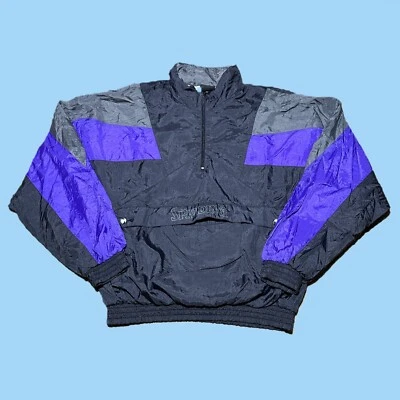 Vintage 1990s Spalding Athletic Wear Multicolor Anorak Windbreaker Jacket Size M - Image 1 of 4