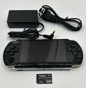 Sony PSP 3000 Black Handheld w/ Battery, Charger & 1GB Memory Card - Picture 1 of 8