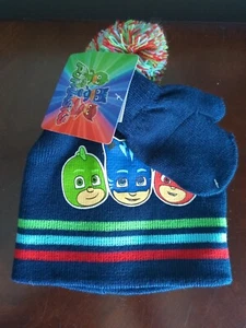PJ Masks Hat Beanie and Gloves Mittens Set 2-4T Kids  - Picture 1 of 3