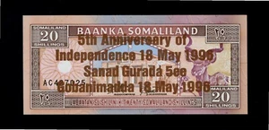 SOMALILAND  20 SHILLINGS  1996 BRONZE COMMEMORATIVE ISSUE PICK # 10  UNC. - Picture 1 of 2