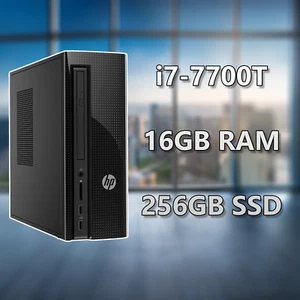 HP SlimLine Desktop PC ( Intel Core i7-7700T / 16GB RAM / 256GB NVMe ) 270-P024 - Afbeelding 1 van 2