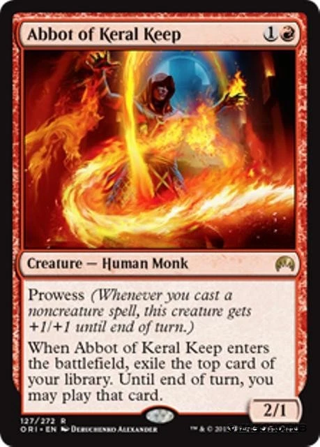 MTG - ABBOT OF KERAL KEEP - Magic Origins (R) - Image 1 of 1
