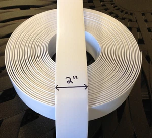 Correa de vinilo de 2" para reparación de muebles de patio rollo 45' - blanco - Imagen 1 de 2