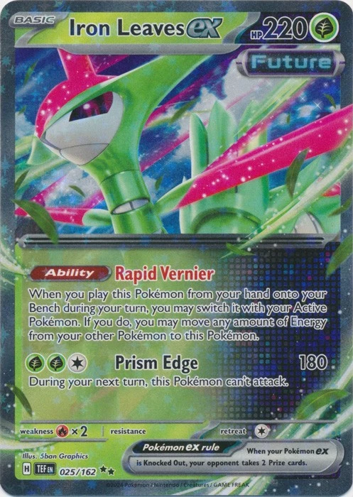 UR-01 Holo Iron Leaves ex 025/162 Double Rare SV05: Temporal Forces - Image 1 of 1